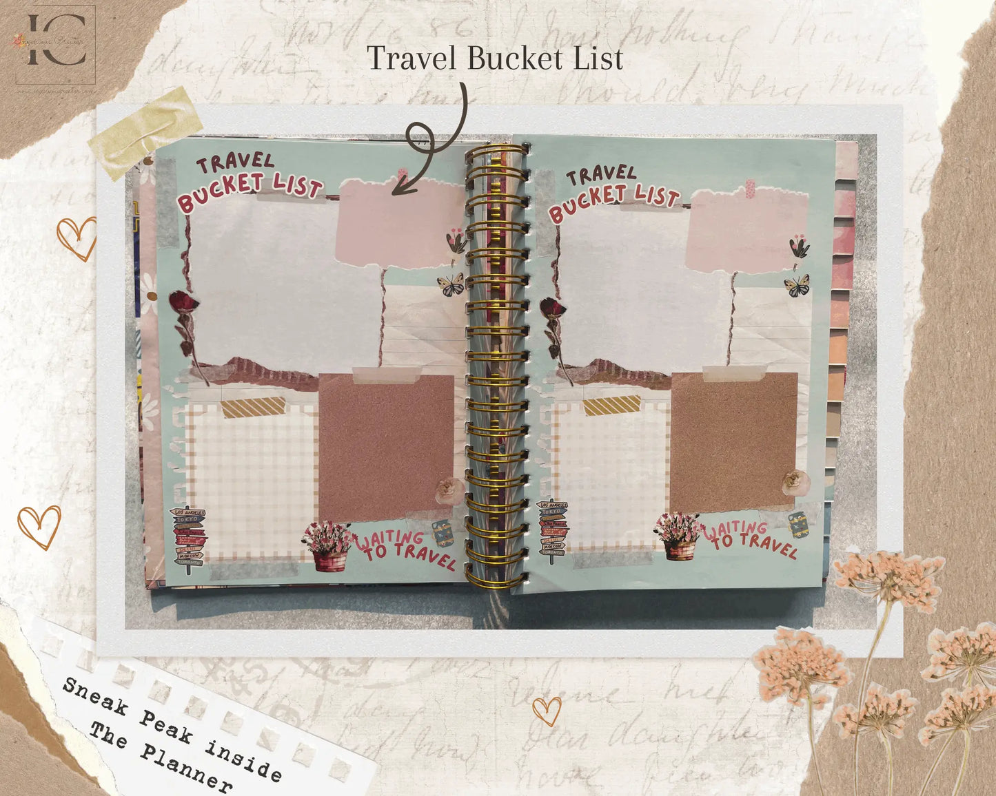 The Ultimate Undated Planner - Self Love Floral Combo - Ingenious Creator's Store