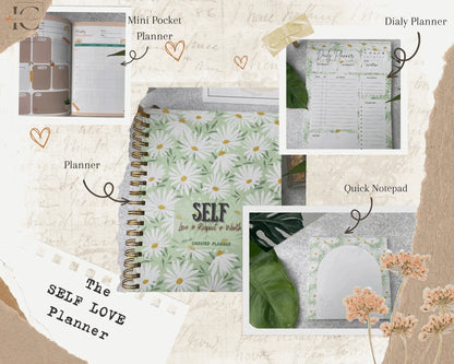 The Ultimate Undated Planner - Self Love Floral Combo - Ingenious Creator's Store
