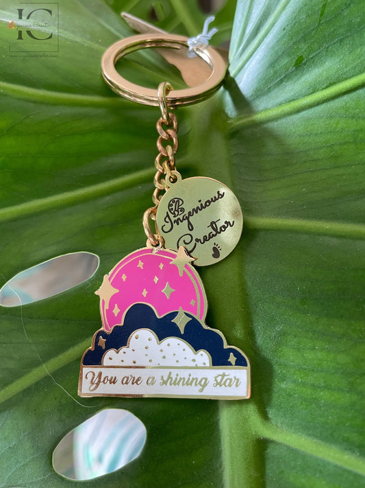 You Are My Shining Star Enamel Keychain - Ingenious Creator's Store