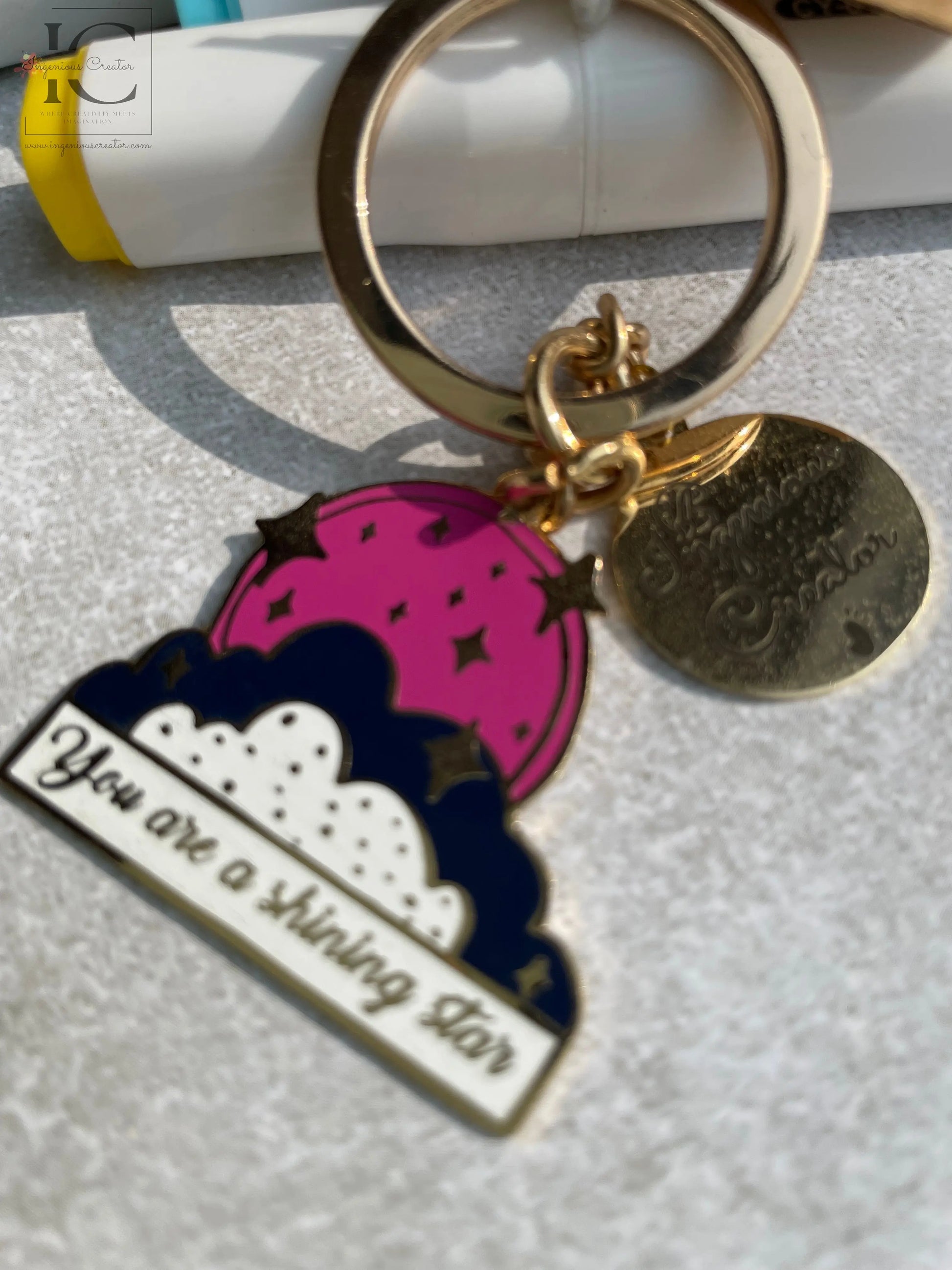 You Are My Shining Star Enamel Keychain - Ingenious Creator's Store