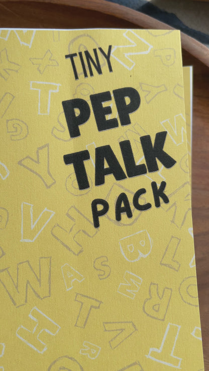 Tiny Pep Talk Pack: Pin Badge Pack of four.