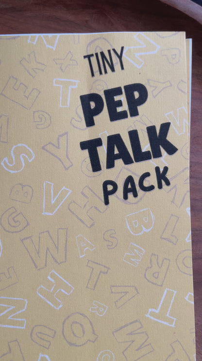 Tiny Pep Talk Pack: Pin Badge Pack of four.
